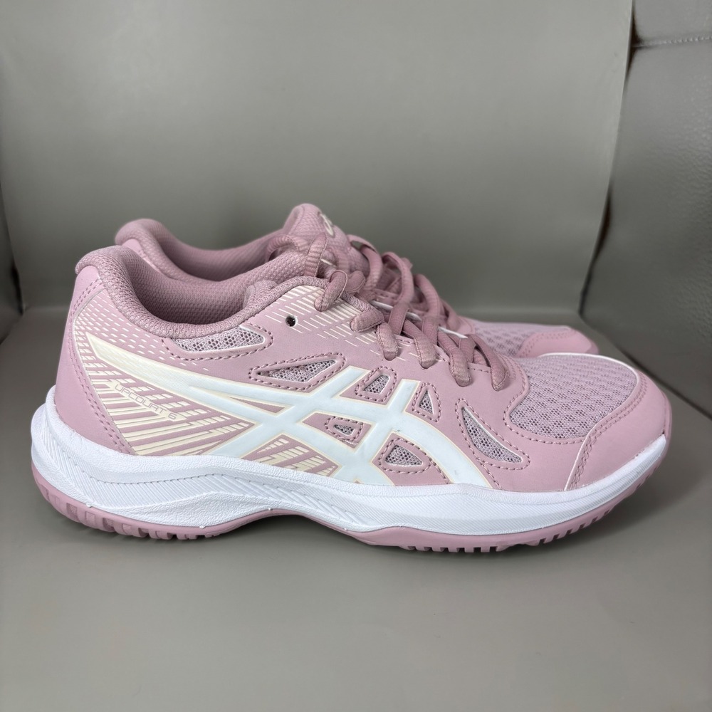 ASICS Upcourt 6 Womens Volleyball Shoes Pink White 1072A107 Size 5